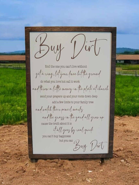 Buy Dirt Song, Music, Jordan Davis, Song lyric sign, sign