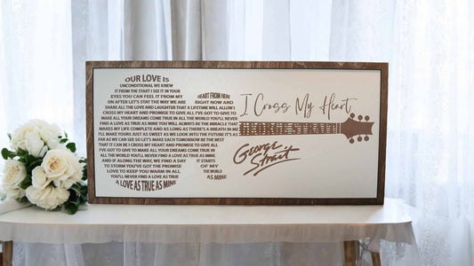 George Strait, Cross my heart, wedding song. love song, bar
