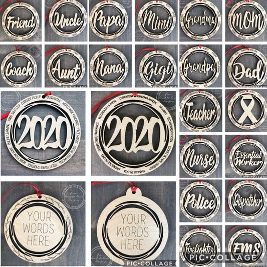 Wooden Christmas Ornaments