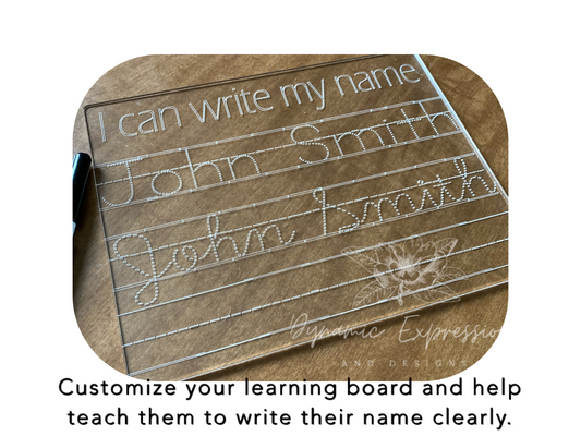 Trace My Name Acrylic Erase Board