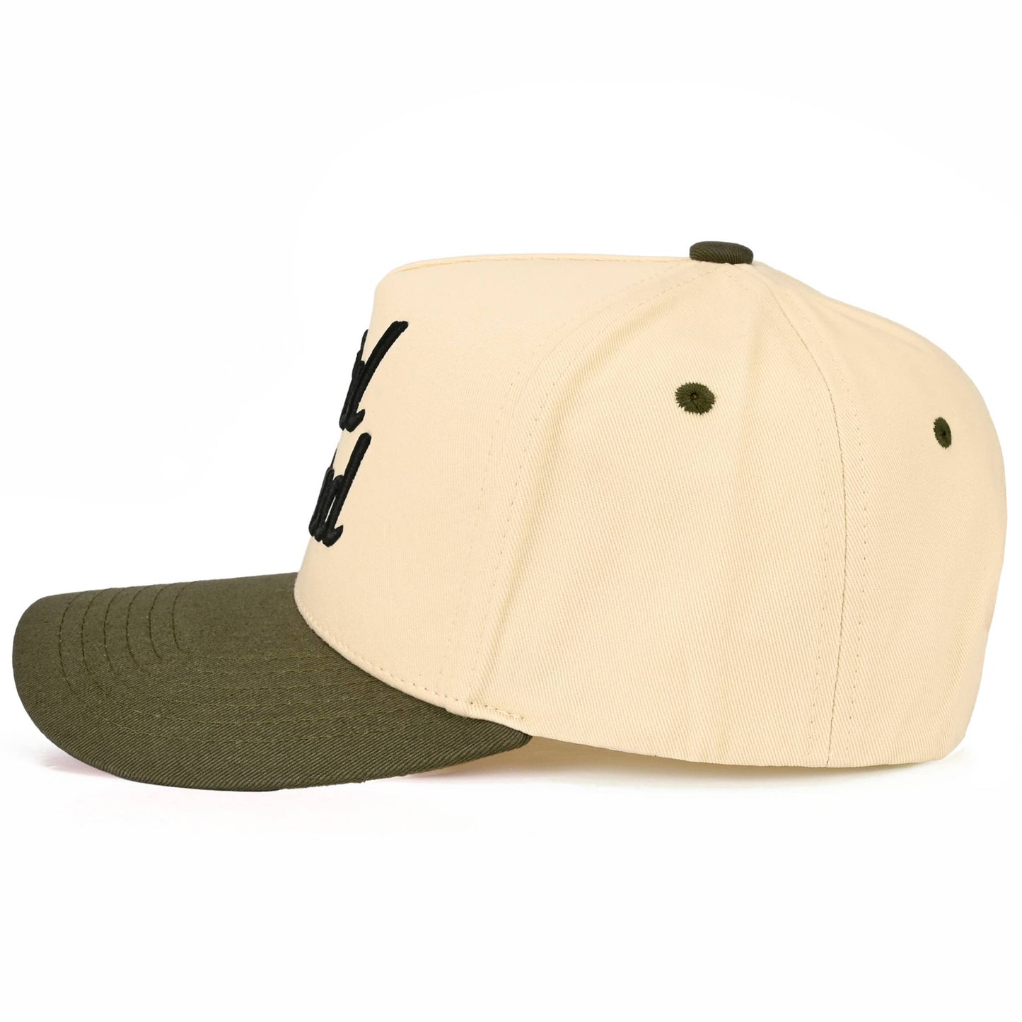 C.C GIRL DAD Letter Embroidered on Two Tone Trucker Hat: Black