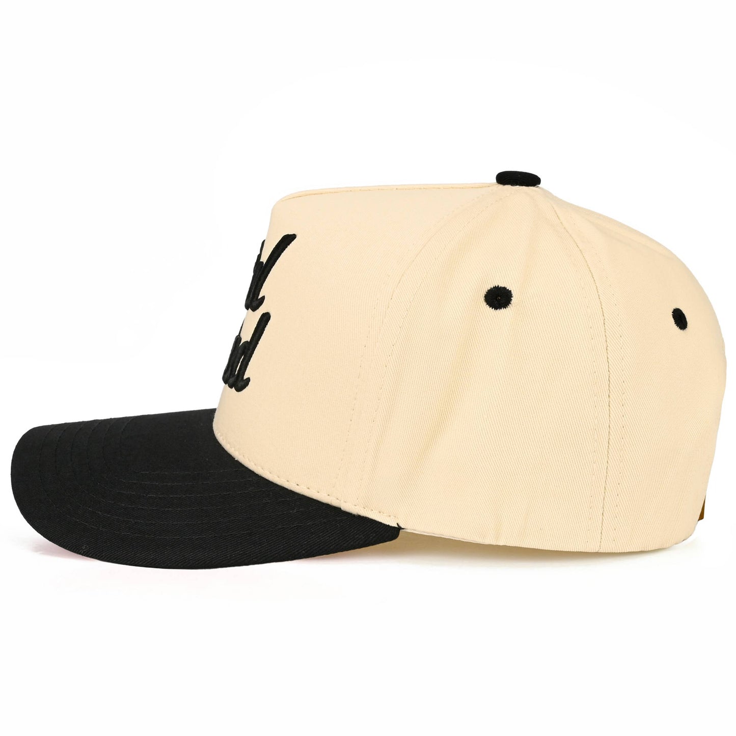 C.C GIRL DAD Letter Embroidered on Two Tone Trucker Hat: Black