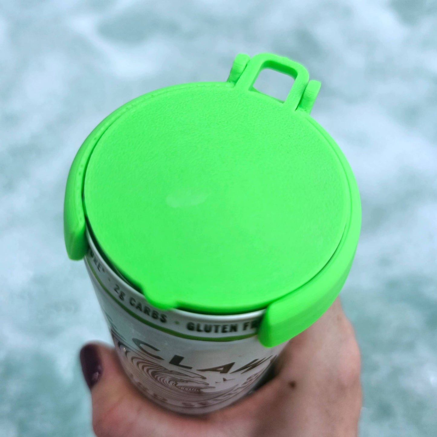12 oz Can Lids, Can Topper, Cover: Gray