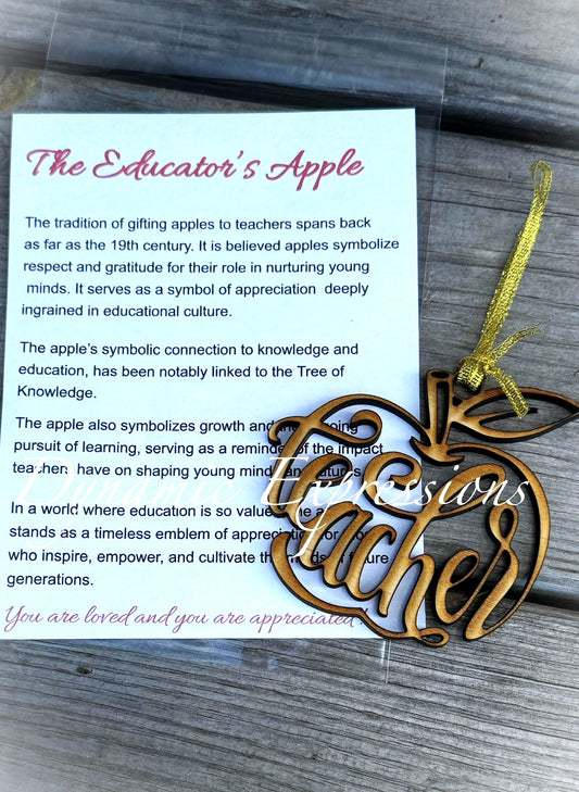 The Educator's Apple Ornament