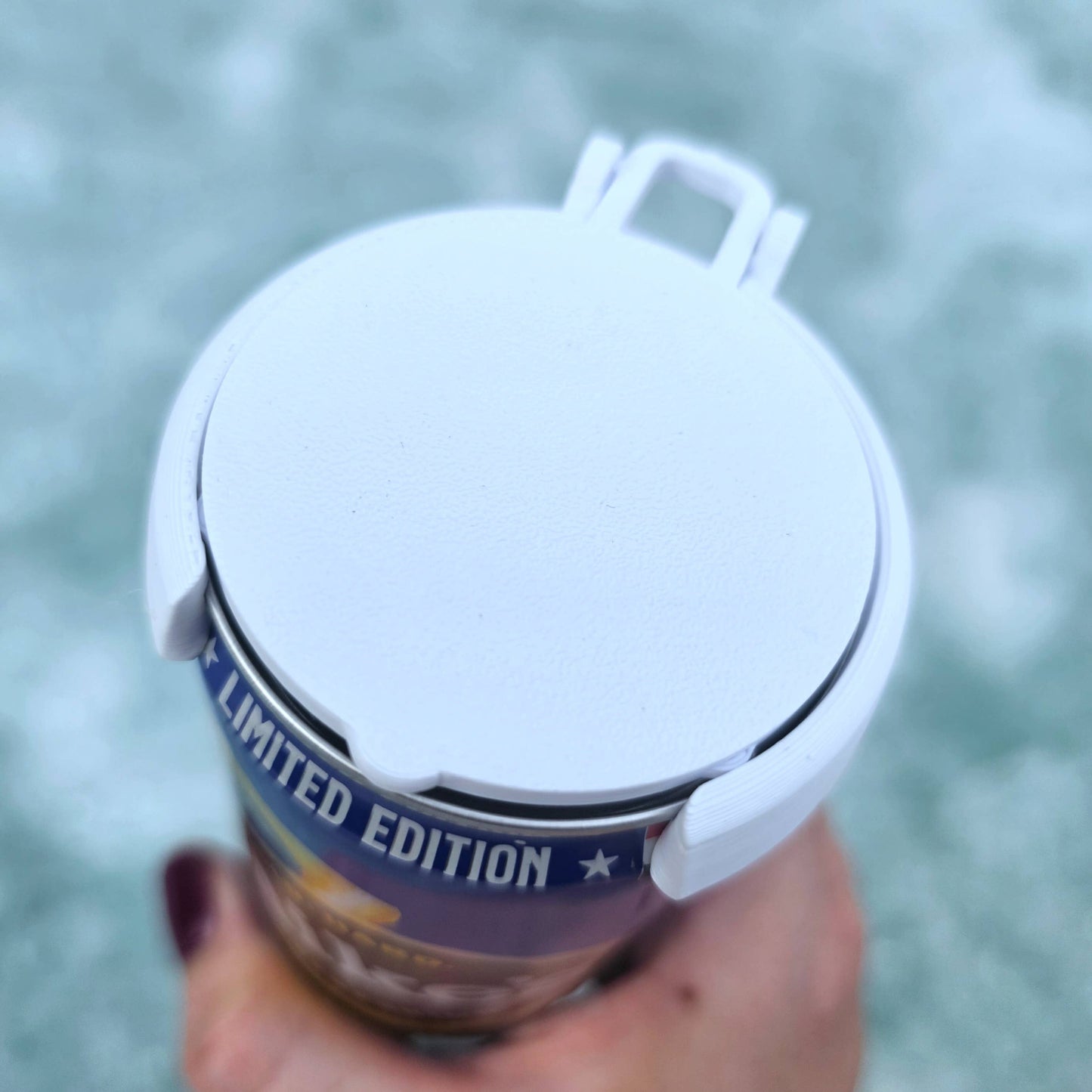12 oz Can Lids, Can Topper, Cover: Black