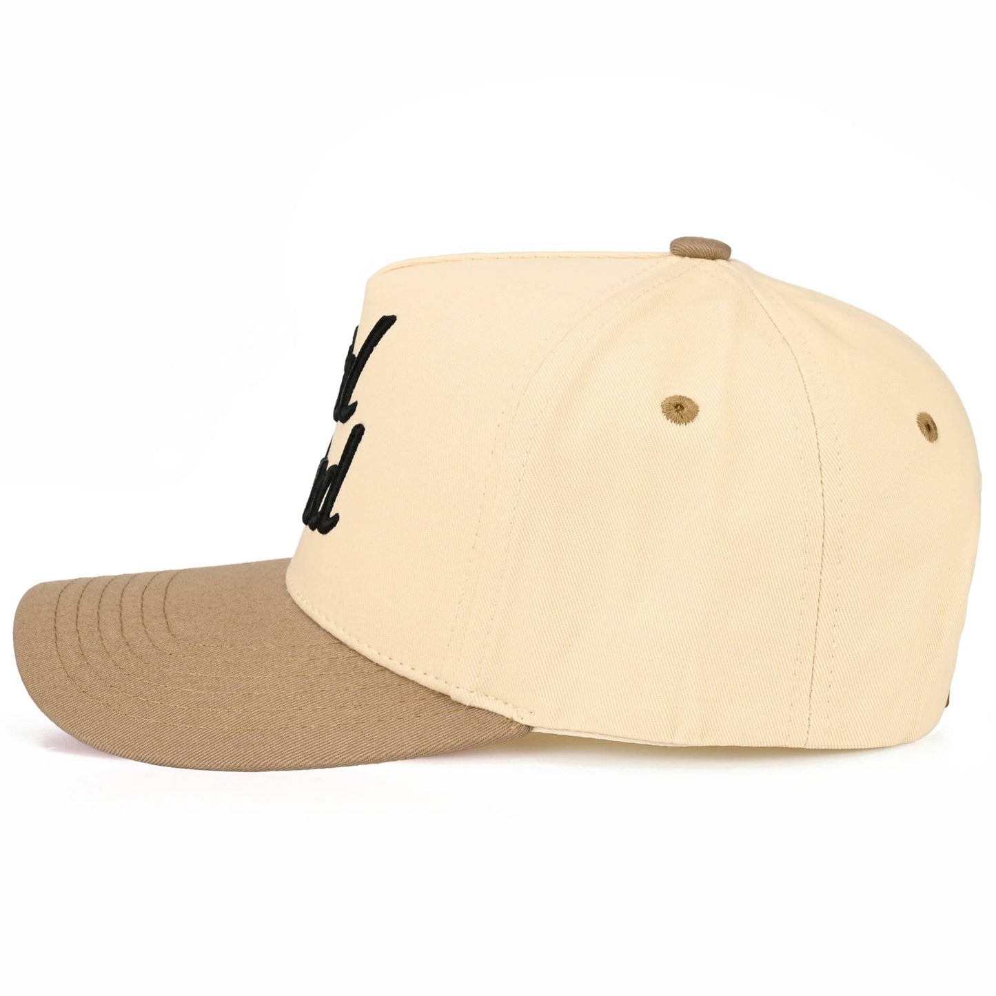 C.C GIRL DAD Letter Embroidered on Two Tone Trucker Hat: Black