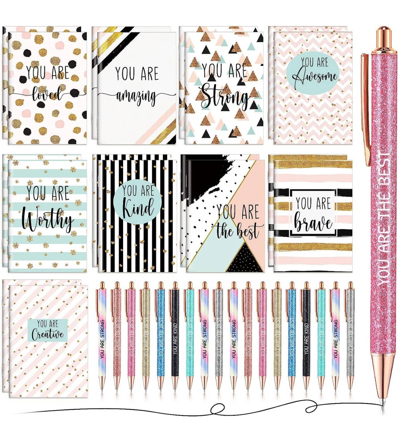 Notebook and pen set pack of 12