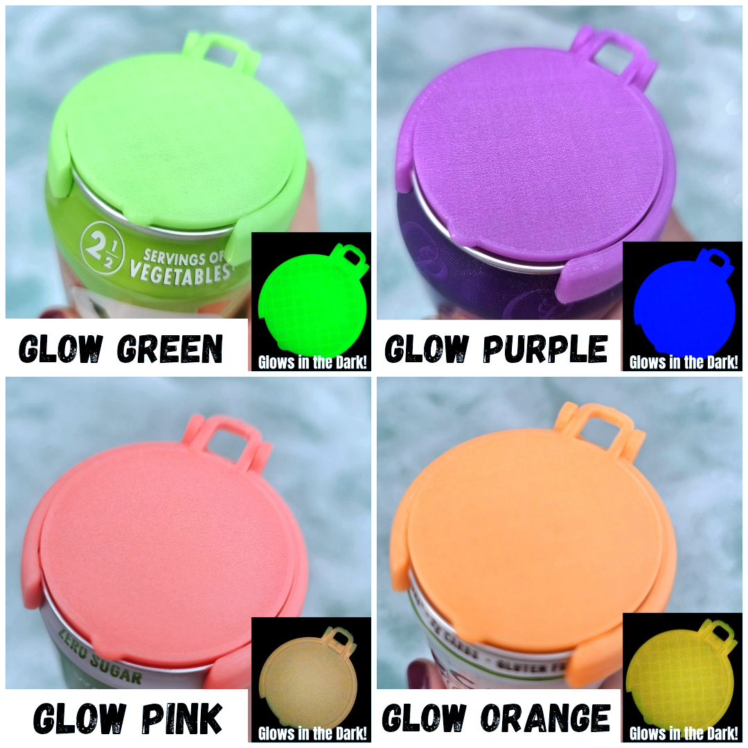 12 oz Can Lids, Can Topper, Cover: Pink