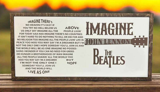 John Lennon Sign - Imagine - Rock and roll - Man cave - Bar: John Lennon