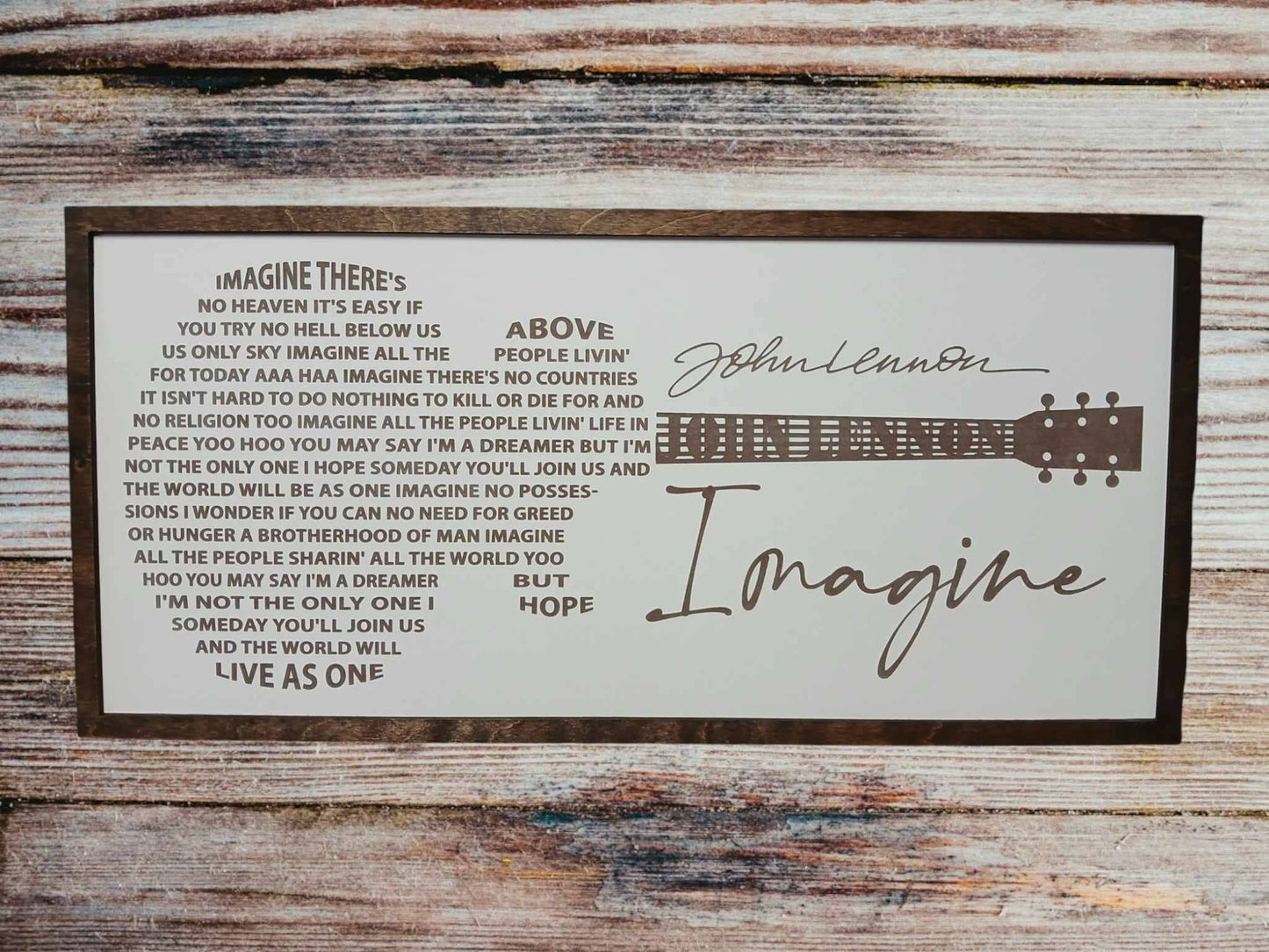 John Lennon Sign - Imagine - Rock and roll - Man cave - Bar: John Lennon