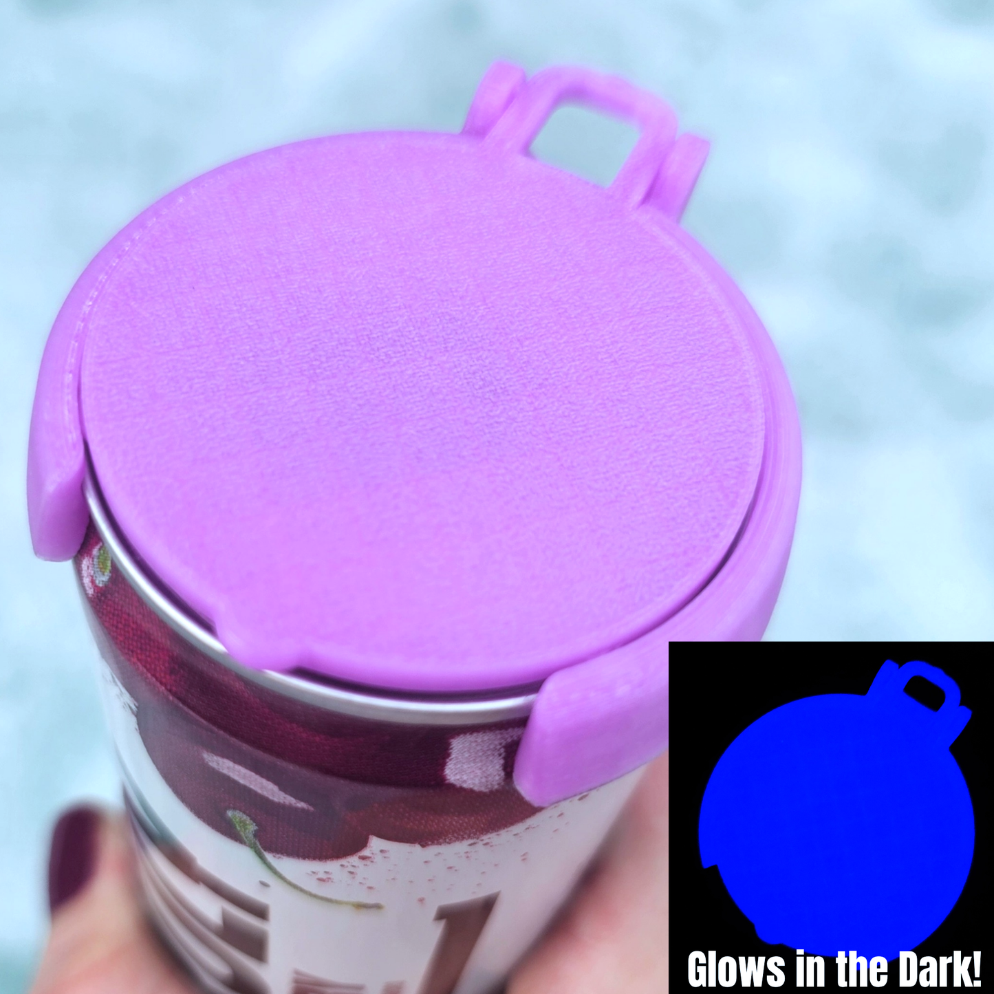12 oz Can Lids, Can Topper, Cover: Pink