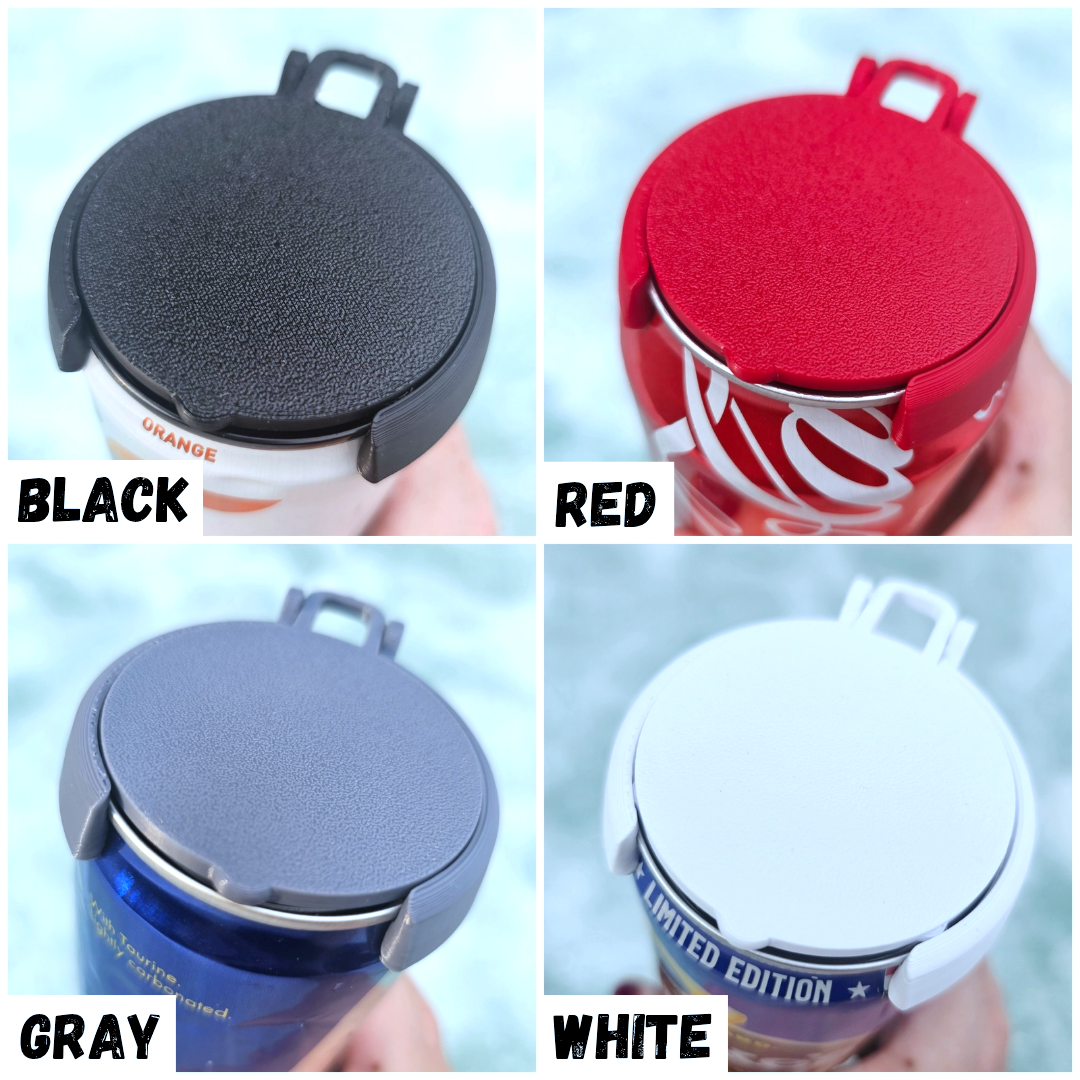 12 oz Can Lids, Can Topper, Cover: Black