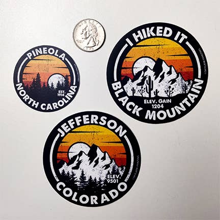 Classic Adventure Souvenir Circle Sticker: Matte / 3 Inch Circle Sticker / Lake