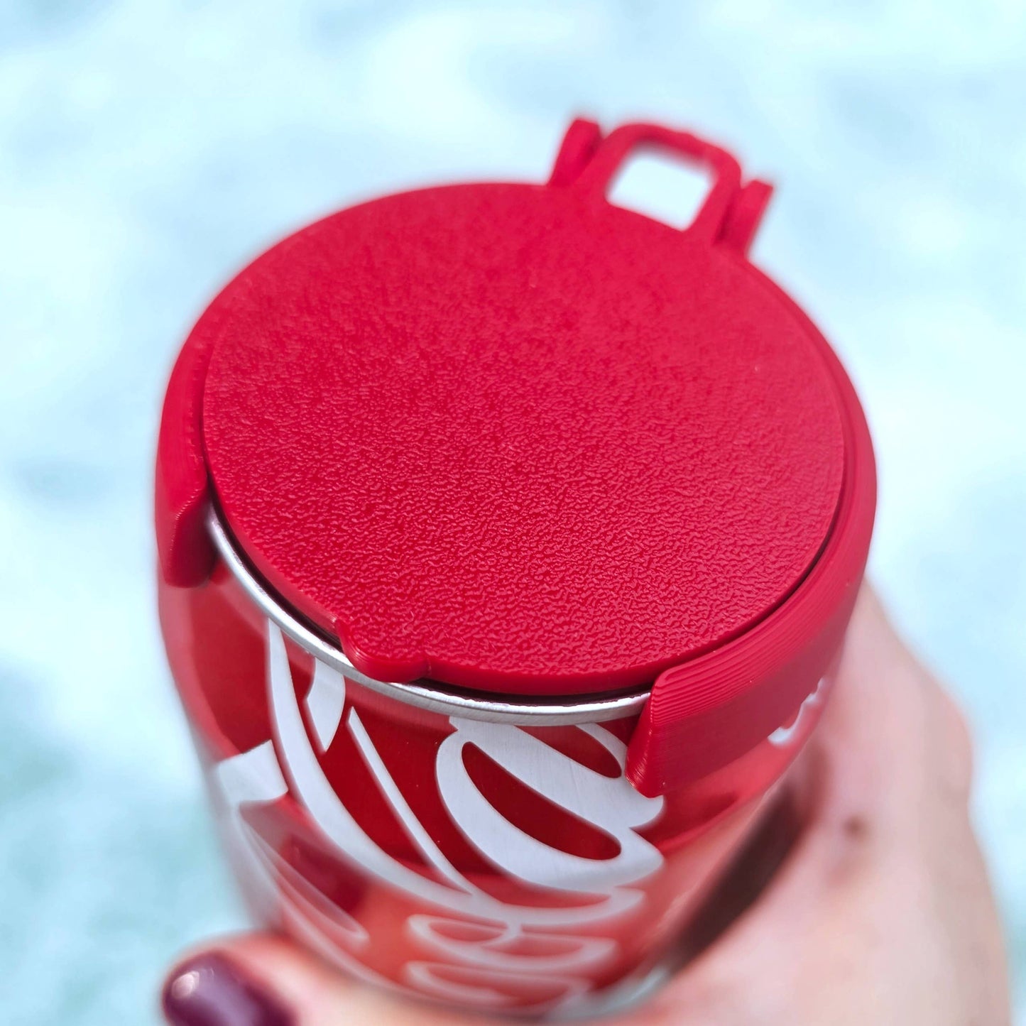 12 oz Can Lids, Can Topper, Cover: Pink